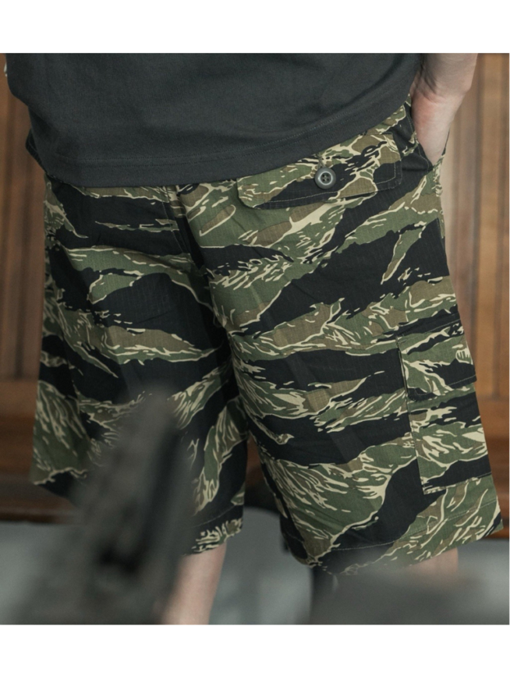 New Vintage 90’s Rothco Tiger Stripe Vietnam War Repro Camo BDU Shorts XL 42 - Picture 9 of 15